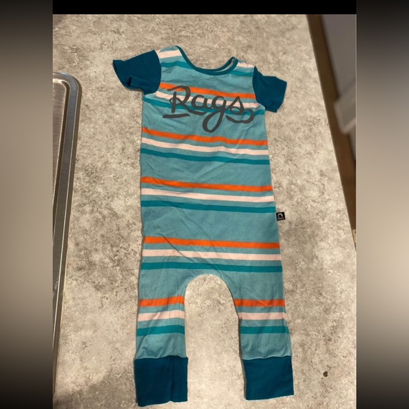 Rags Striped size f12-18 One Piece Romper - Picture 1 of 7
